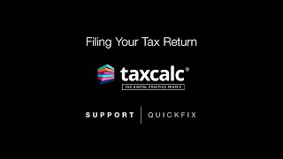 TaxCalc Support  Filing your tax return [upl. by Eitsym]