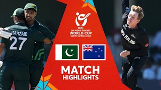 Pakistan v New Zealand  Match Highlights  U19 CWC 2024 [upl. by Rosemarie]