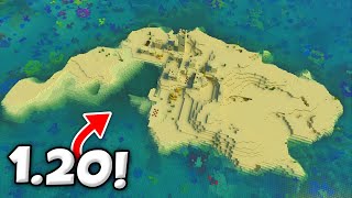 Minecraft SURVIVAL ISLAND Seed  Zombiefied Desert Village 🔥 [upl. by Ardnaeed]