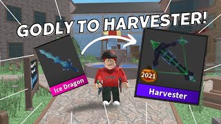 Godly To Harvester part 2 MM2 TRADING CHALLANGE [upl. by Ssej]