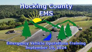 Hocking County EMS Emergency Vehicle Operations Training on September 19 2024 Drone view in 4K [upl. by Wardle]