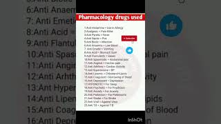 Pharmacology drugs usesscience neet exam aiims [upl. by Neelya]