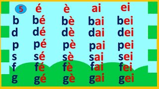 Alphabet françaisapprendre à lire des syllabes pour enfants combinaison des lettres en français [upl. by Misab]