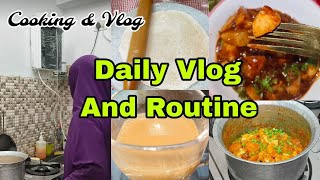 Daily Vlog✨ Aloo Gobhi Mutter ki gravy Cooking With Vlog👨‍🍳 [upl. by Randene]