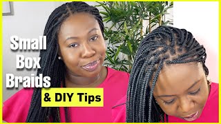 SMALL BOX BRAIDS amp tips to get you through [upl. by Romalda]