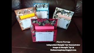 Desk Calendar caddy using Stampin Up Products [upl. by Pownall]