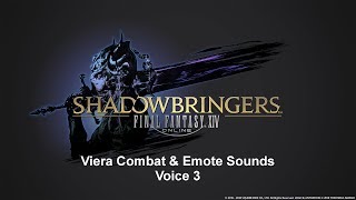 FFXIV Viera Voice 3 Combat amp Emotes [upl. by Studner]