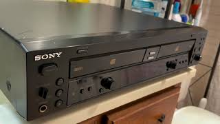 RARE Sony RCDW10 Compact Disc Recorder Duplicator  LEFT READER DEFECTIVE [upl. by Aynwat]