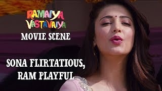 Sona Flirtatious Ram Playful  Ramaiya Vastavaiya Scene  Girish amp Shruti [upl. by Nadabus510]