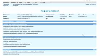 1 Übersichtsmenü Registrierkassenadministration auf FinanzOnline [upl. by Zaob]