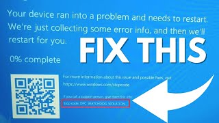 Windows 1011 Solving DPC Watchdog Violation [upl. by Lil]