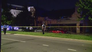 Central City building collapses cars covered in debris in New Orleans [upl. by Neelasor]