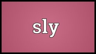 Sly Meaning [upl. by Asselem]