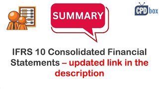 IFRS 10 summary  NEW VIDEO IN THE LINK BELOW [upl. by Arabella]