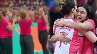 Pinangunahan ni Alyssa ang Pagsigaw ng Lets go Creamline Naiyak na si Phenom sa suporta ng fans [upl. by Hploda293]