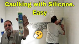 Caulking with silicone Easy [upl. by Ednutabab]