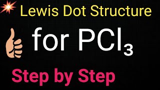 PCl3 Lewis StructureLewis Structure of PCl3 Phosphorus TrichlorideDraw Lewis Structure for PCl3 [upl. by Drofnelg]