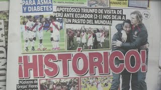 Histórico triunfo de Perú ante Ecuador llena de ilusión mundialista a todo un país [upl. by Aizitel294]