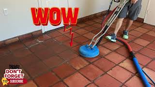 Saltillo Tile Getting Deep Cleaned For The First Time [upl. by Laflam]