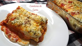 Como Hacer unos Canelones de Carne Fáciles y Ricos Mis Recetas Deliciosas [upl. by Ahseya]