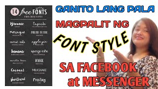 HOW TO CHANGE FONTS STYLE ON FACEBOOK AND MESSENGER CELLPHONETita Mira TV [upl. by Rolat]