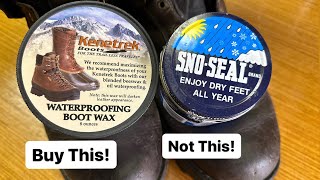 Kenetrek Weatherproofing Boot Wax VS SnoSeal [upl. by Ellennej]