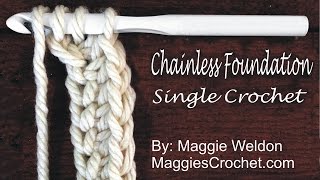 Chainless Foundation Single Crochet [upl. by Repmek]