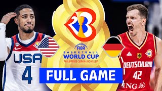 SEMIFINALS USA vs Germany  Full Basketball Game  FIBA Basketball World Cup 2023 [upl. by Nireves]