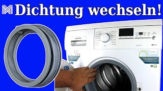 Siemens IQ 300 Waschmaschine Türdichtung wechseln  Dichtung tauschen  verliert Wasser  läuft aus [upl. by Atalanti]