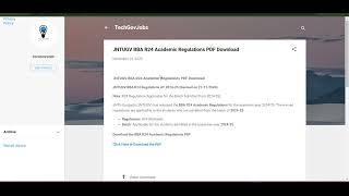 JNTUGV BBA R24 Academic Regulations PDF Download for AY 202425 [upl. by Dnalyram]