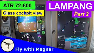 ATR 72600 glass cockpit  PFD and MDF during approach [upl. by Nilloc]