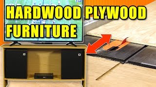 Building Furniture With Double Sided Hardwood Plywood  TV Stand [upl. by Marga96]