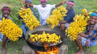 BANANA OIL FRY  Banana Balls Recipe  Pazham Bonda  Cooking Sweet Banana Bonda Recipe In Village [upl. by Noit283]