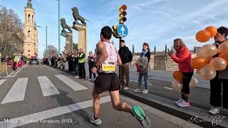 Asi corre el ganador de la M Maratón Zaragoza 2024 [upl. by Ennalorac976]