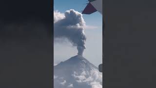 Popocatepetl volcano eruption from an airplane live science [upl. by Htebazile]