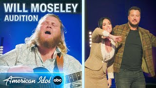 Will Moseley Original Song Audition quotGone For Goodquot Gets The Judges Approval  American Idol 2024 [upl. by Rehpotsrihc]