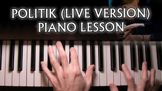 How to play Coldplay  Politik Live Version on piano [upl. by Longerich]