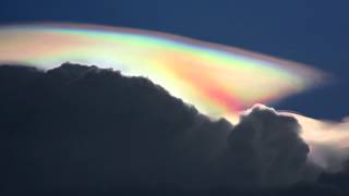 Ken Rotbergs Fire Rainbow Pileus Cloud Photos August 11 2011 Delray Beach Florida [upl. by Nivloc]