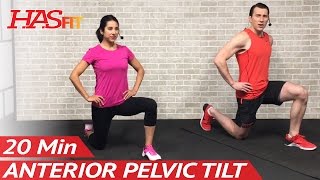 How to Fix Anterior Pelvic Tilt 20 Min Hyperlordosis Correction Exercises [upl. by Cutcliffe]