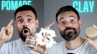 Compared Layrite Superhold Pomade VS Matte Cement Clay [upl. by Sirrah]