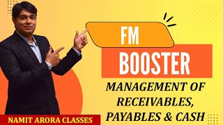 FM BOOSTER MANAGEMENT OF RECEIVABLES PAYABLES amp CASH FOR NOV 22 EXAM BY CA NAMIT ARORA SIR [upl. by Negyam]