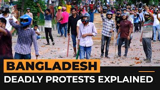 Bangladesh’s deadly protests explained  Al Jazeera Newsfeed [upl. by Lawlor255]