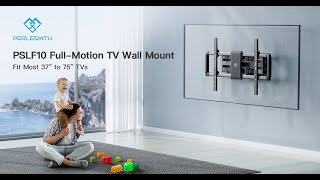 PERLESMITH PSLF10 Full Motion TV Wall Mount for 37quot–75quot TVs  Provide Superior Flexibility [upl. by Sefton]