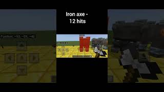 In how much hits can you kill ravager with axe minecraftshorts [upl. by Ellevart]