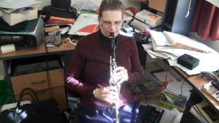 Weber Clarinet Concerto No 2 third movement slow technical work 27th may 2012 [upl. by Kylah]