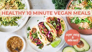 LAZY VEGAN RECIPES  balanced meals in 10 minutes [upl. by Alyakem]