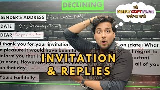 Invitation writing class 12  invitation and reply class 12  by Rahul Dwivedi [upl. by Arras653]