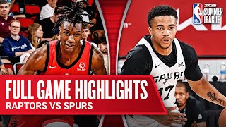 RAPTORS vs SPURS  NBA SUMMER LEAGUE  FULL GAME HIGHLIGHTS [upl. by Ahsla]