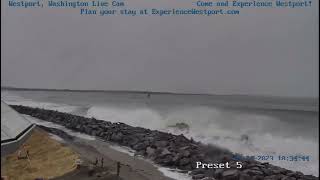 High Surf At Westport Washington January 21 2023 [upl. by Marigolda668]