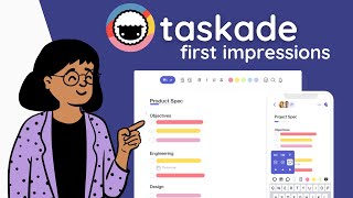 Taskade First Impressions A Multiplayer Productivity App not sponsored [upl. by Cilla483]